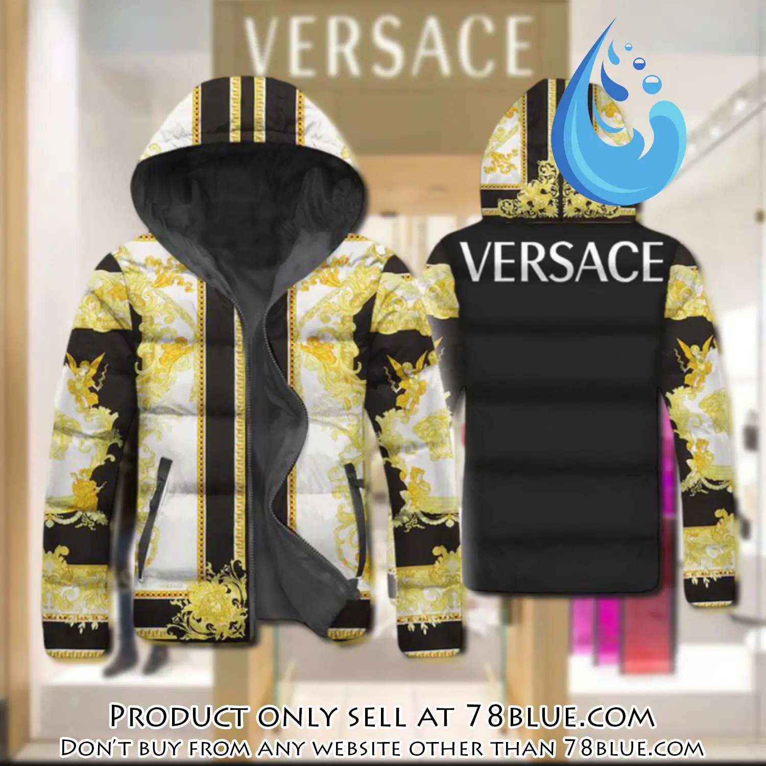 Versace downfilled coat ultralight down jacket outdoor jacket warm outwear dfj1023 78b1437543